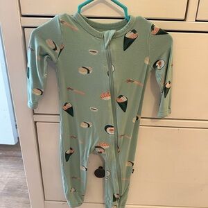 Kyte BABY Sushi Print Kids Footie - Mint Green